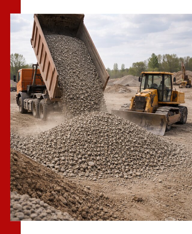 Доставка гравийного щебня фракции 40-70 в Рубцовске