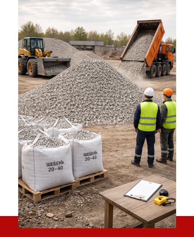 Известняковый щебень 20-40 в Рубцовске от 2124 р. ПРОНЕРУДРбц