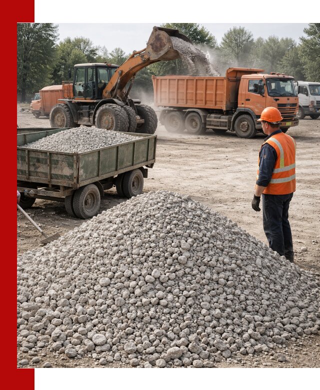 Доставка известнякового щебня фракция 20–40 в Рубцовске