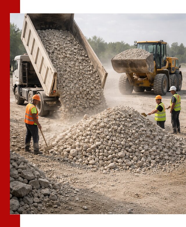 Доставка известнякового щебня фр. 40-70 в Рубцовске