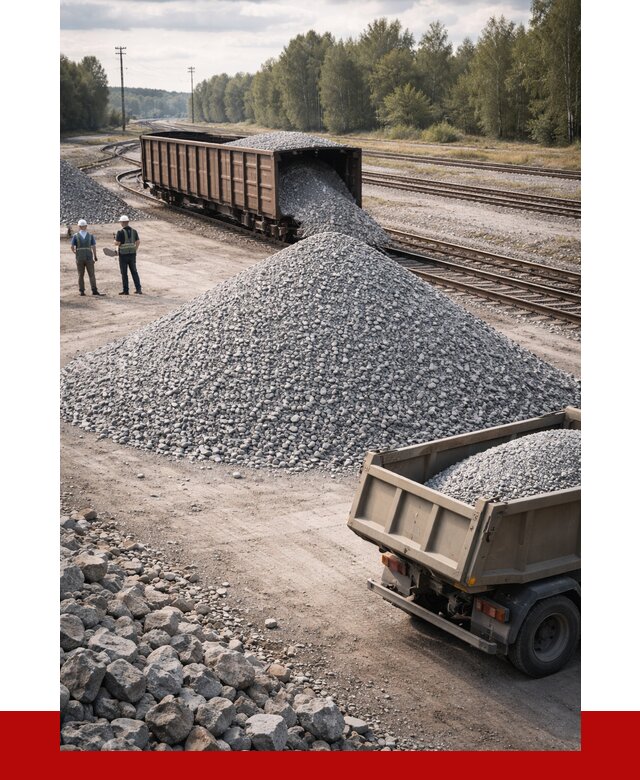 Железнодорожный щебень 20-60 в Рубцовске от 1719 р. | ПРОНЕРУДРбц