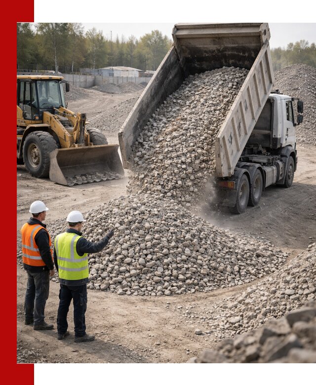 Вторичный щебень фракция 40–70 доставка в Рубцовске