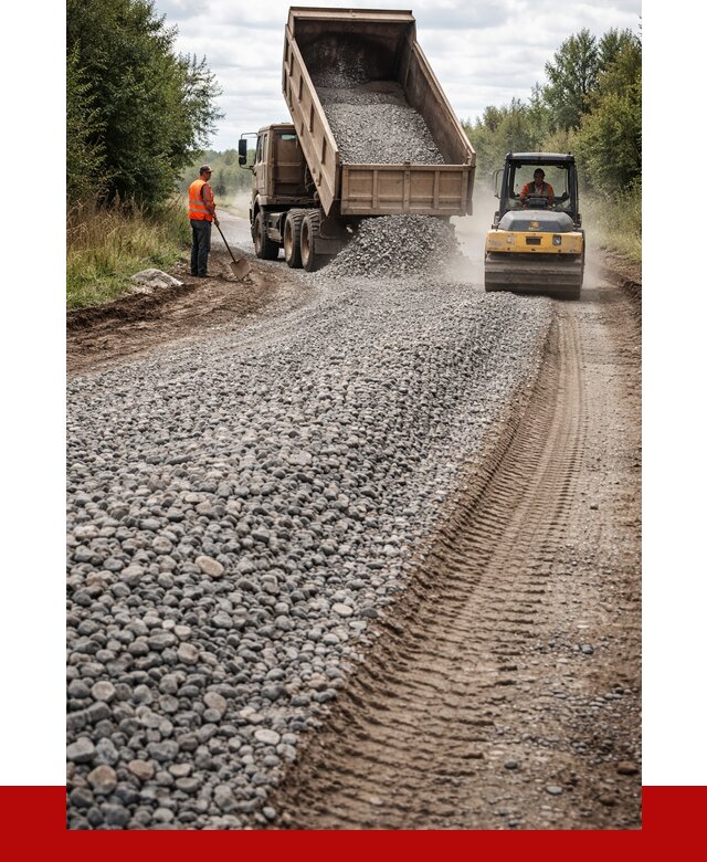 Щебень для отсыпки дороги в Рубцовске от 2731 р. ПРОНЕРУДРбц