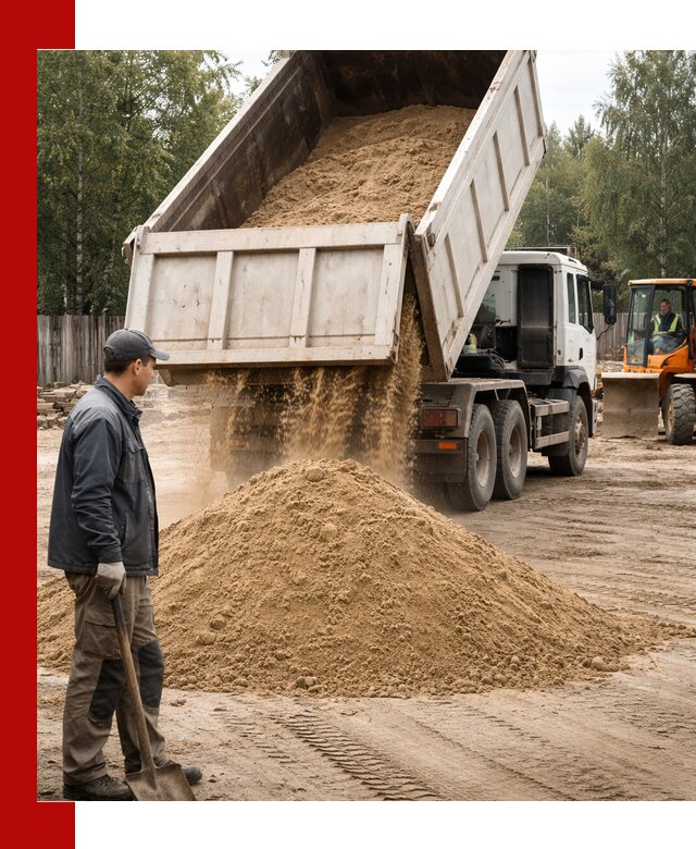 Доставка и продажа песка с разгрузкой в Рубцовске
