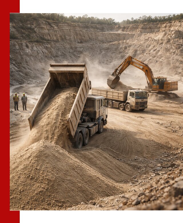 Карьерный песок навалом с доставкой в Рубцовске