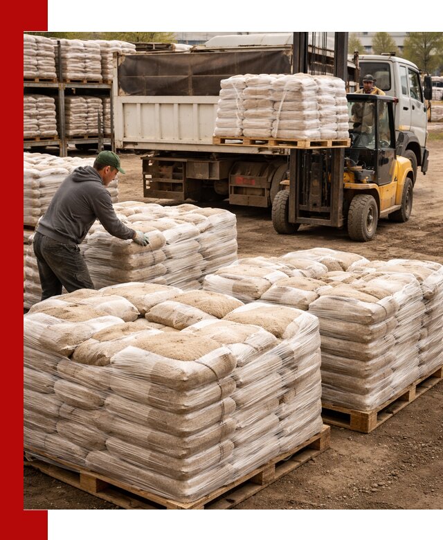 Карьерный песок в мешках с доставкой в Рубцовске