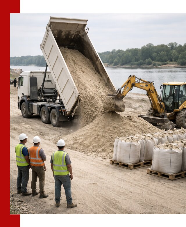 Доставка речного песка в Рубцовске самосвалами и погрузкой