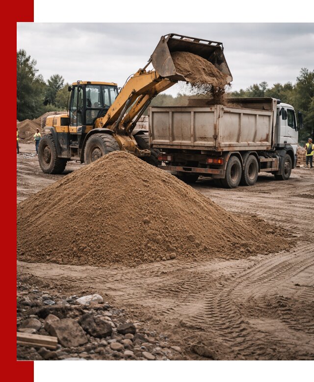 Доставка речного песка навалом в Рубцовске быстро и выгодно