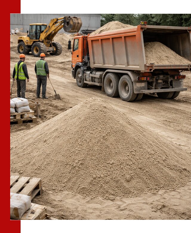 Доставка и продажа мытого речного песка в Рубцовске