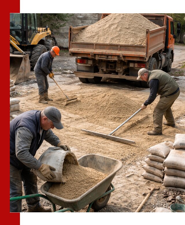 Поставка песка для стяжки в Рубцовске с быстрой доставкой