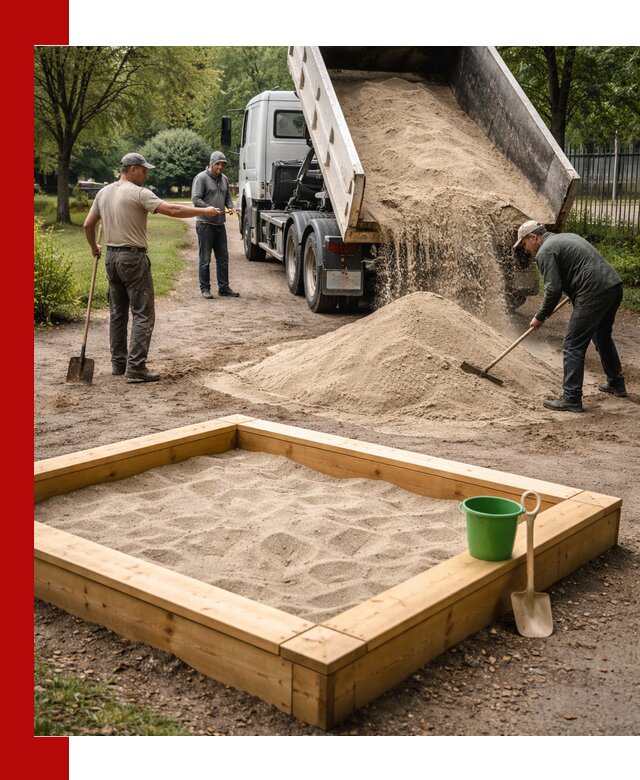 Песок для песочницы с доставкой в Рубцовске недорого и чистый
