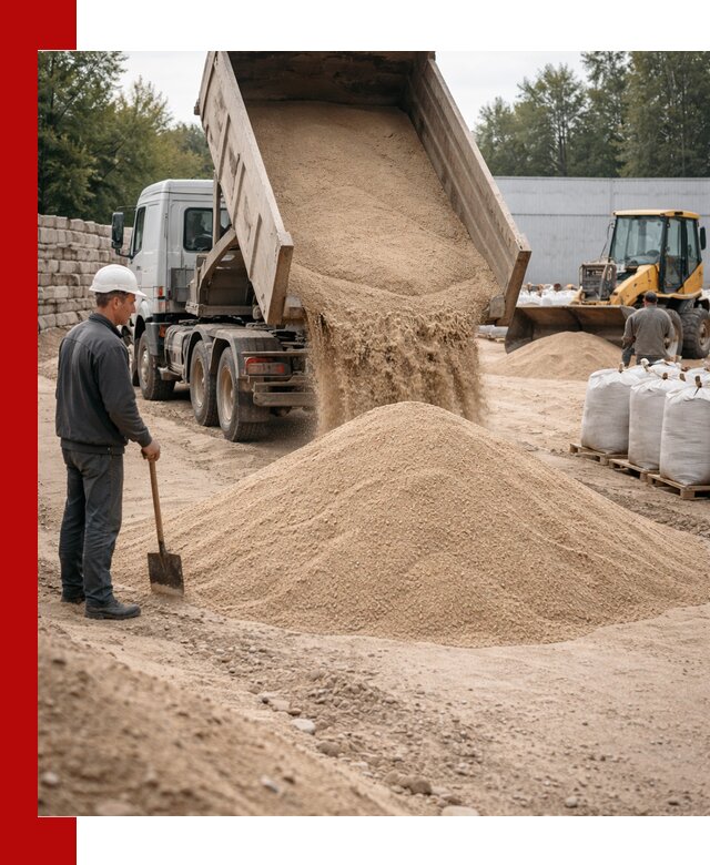 Кварцевый песок фракция 0–3 мм с доставкой в Рубцовске