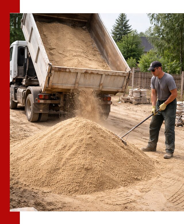 Доставка сухого песка самосвалами в Рубцовске