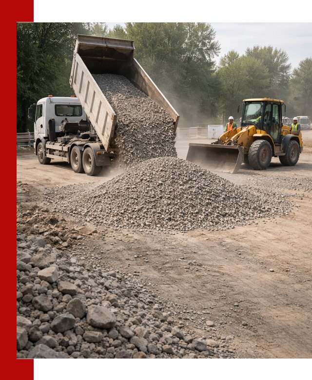 Гравий фракция 5–20 доставка в Рубцовске оптом и в розницу
