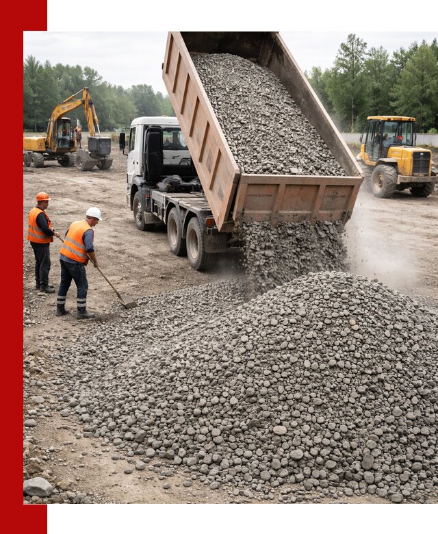 Доставка гравия фракции 40-70 в Рубцовске оптом и в розницу