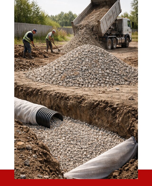 Гравий для дренажа в Рубцовске от 2225 р., доставка ПРОНЕРУДРбц