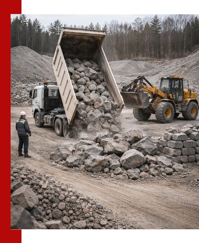 Доставка и продажа бутового гранитного камня в Рубцовске