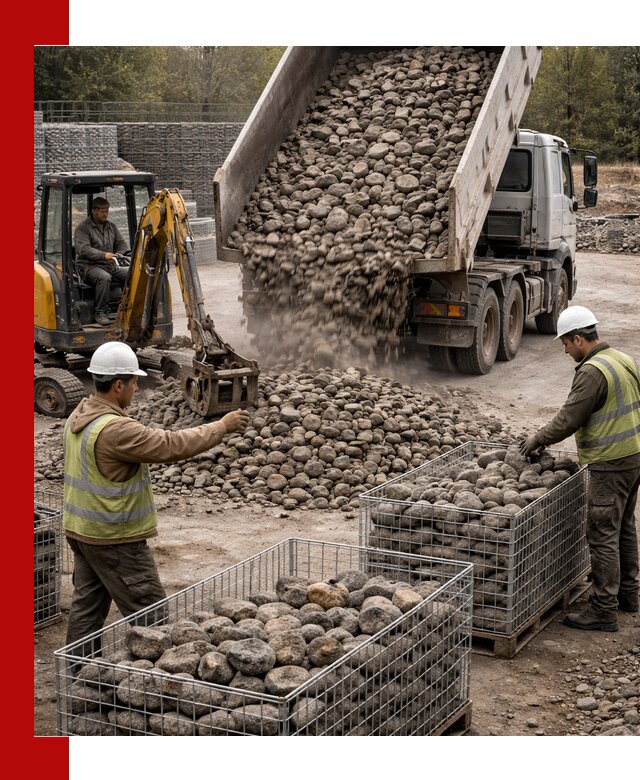 Камень для габионов фракция 100–201 в Рубцовске