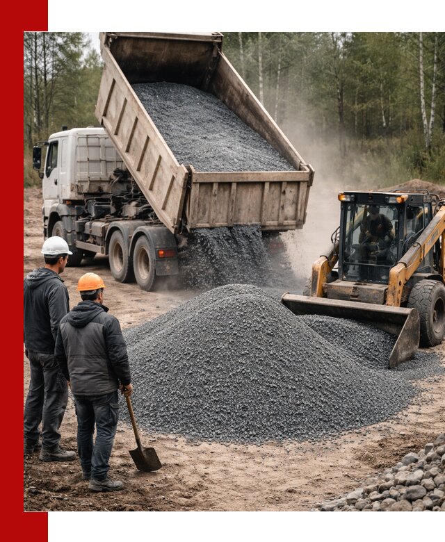 Гранитный отсев 0-5 с доставкой и разгрузкой в Рубцовске