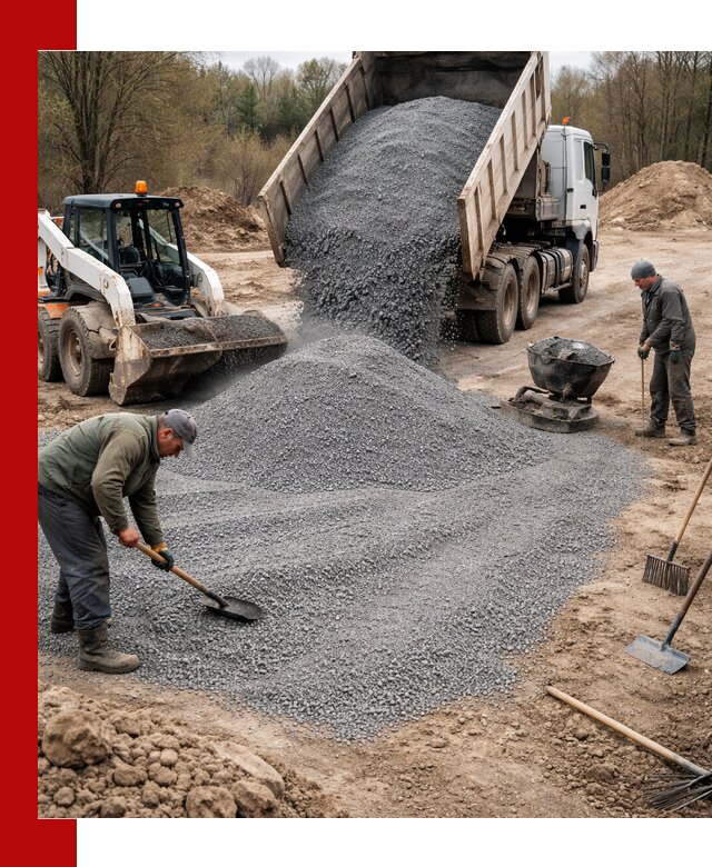 Отсев для подсыпки в Рубцовске — доставка и подсыпка на участок