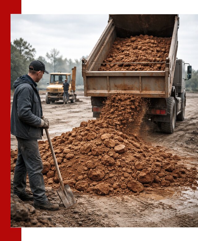 Глина для засыпки в Рубцовске с доставкой самосвалами