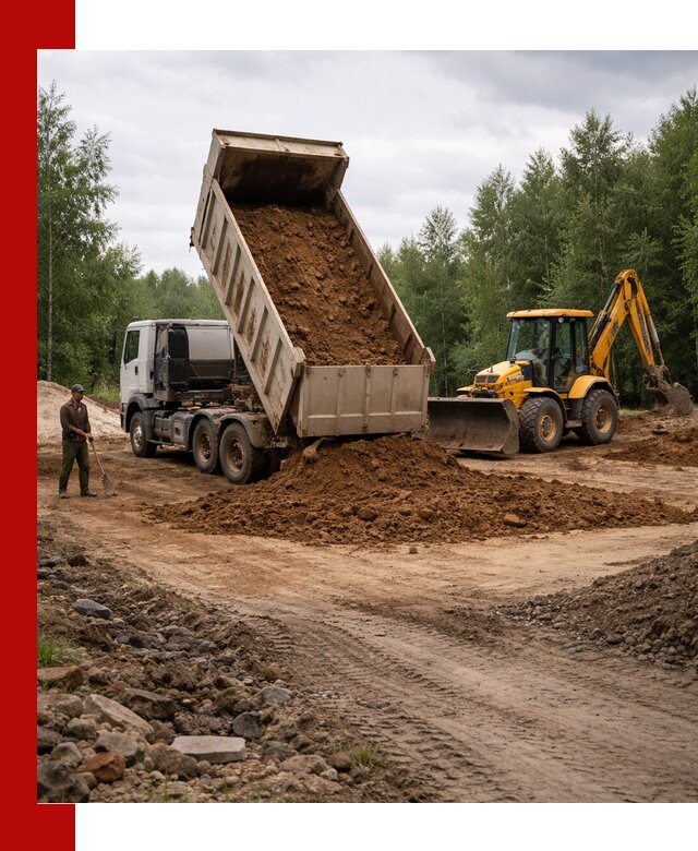 Доставка суглинка самосвалами в Рубцовске подсыпка и планировка