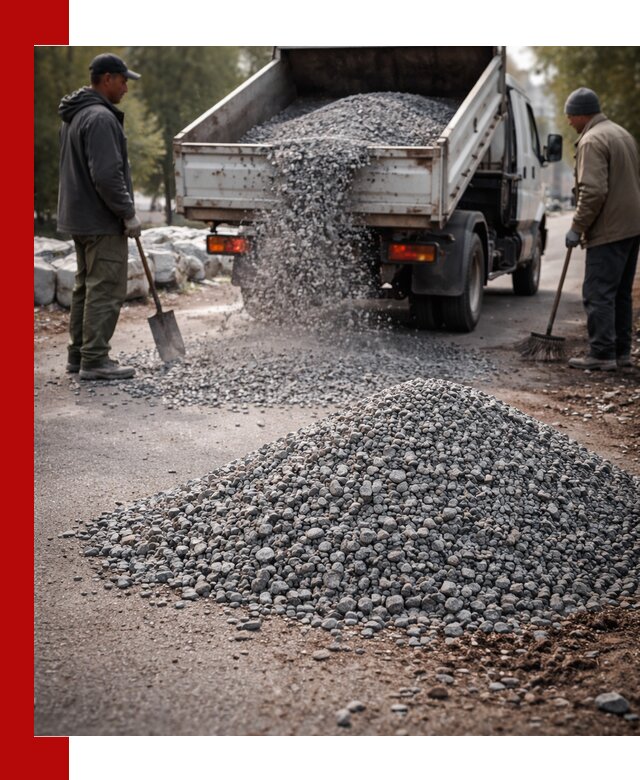 Гранитная крошка для посыпки дорог и тротуаров в Рубцовске