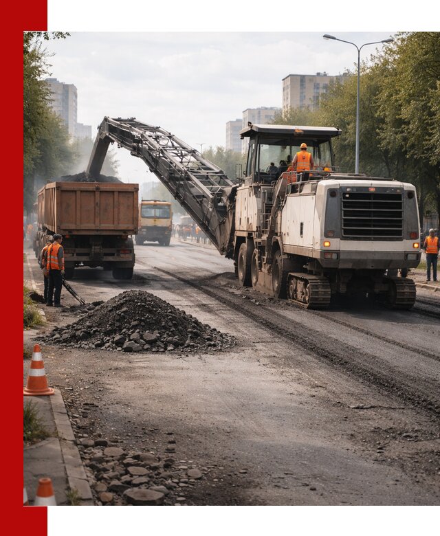 Фрезерованный асфальт в Рубцовске — удаление и вывоз старого покрытия