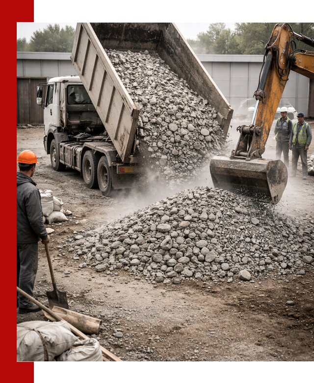 Доставка дробленого бетона в Рубцовске оптом и в розницу