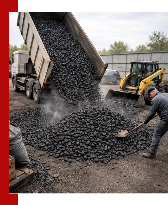 Доставка угля орех в Рубцовске оптом и в розницу