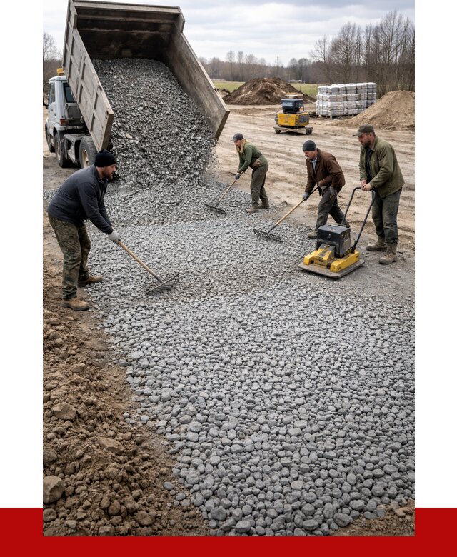 Устройство щебеночной подушки в Рубцовске от 4551 р. ПРОНЕРУДРбц