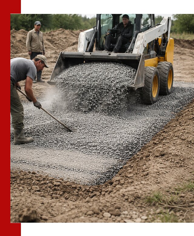 Устройство щебеночной подушки в Рубцовске для дорог и фундаментов
